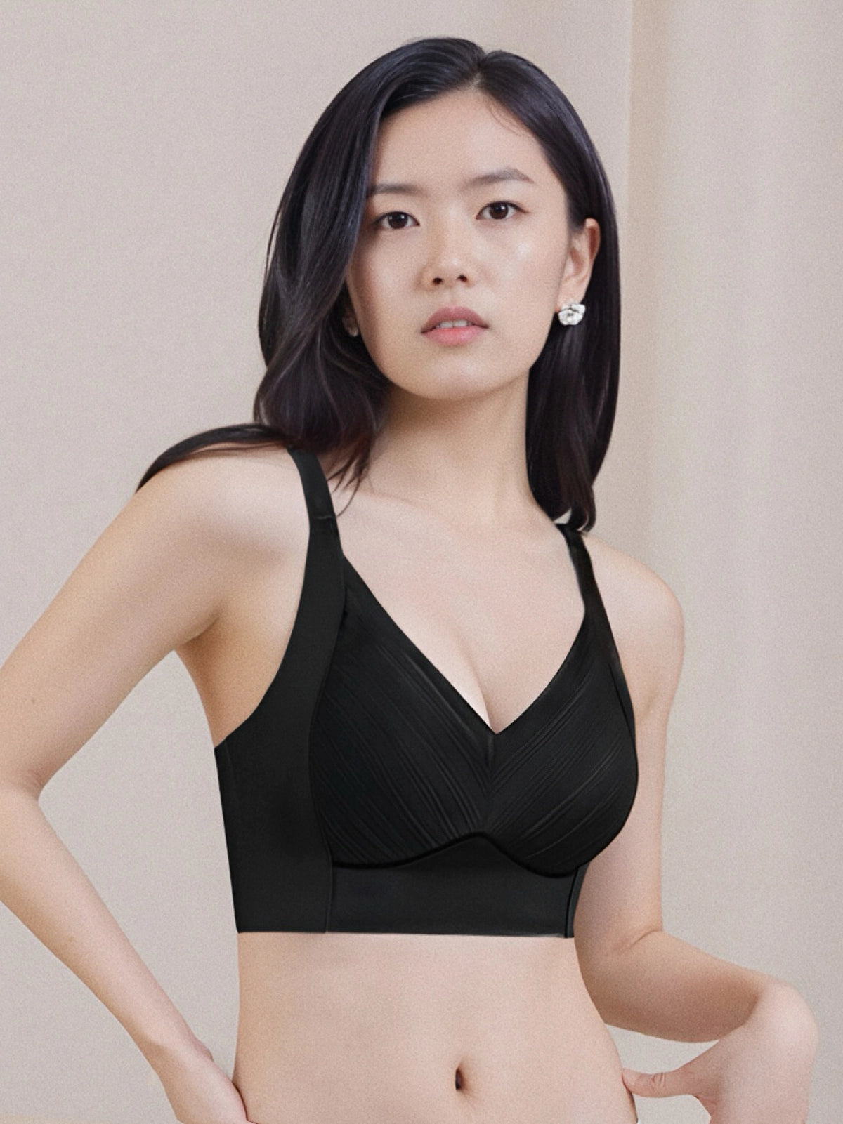 Zenith Twill Seamless Enhancer Bra