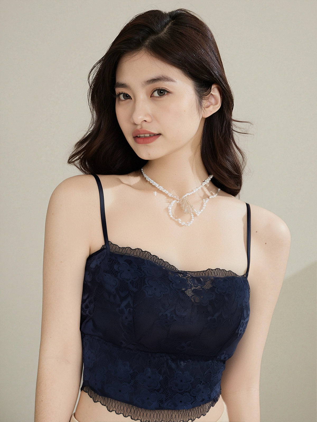 Ethereal Comfort Lace- Trimmed Crop Camisole