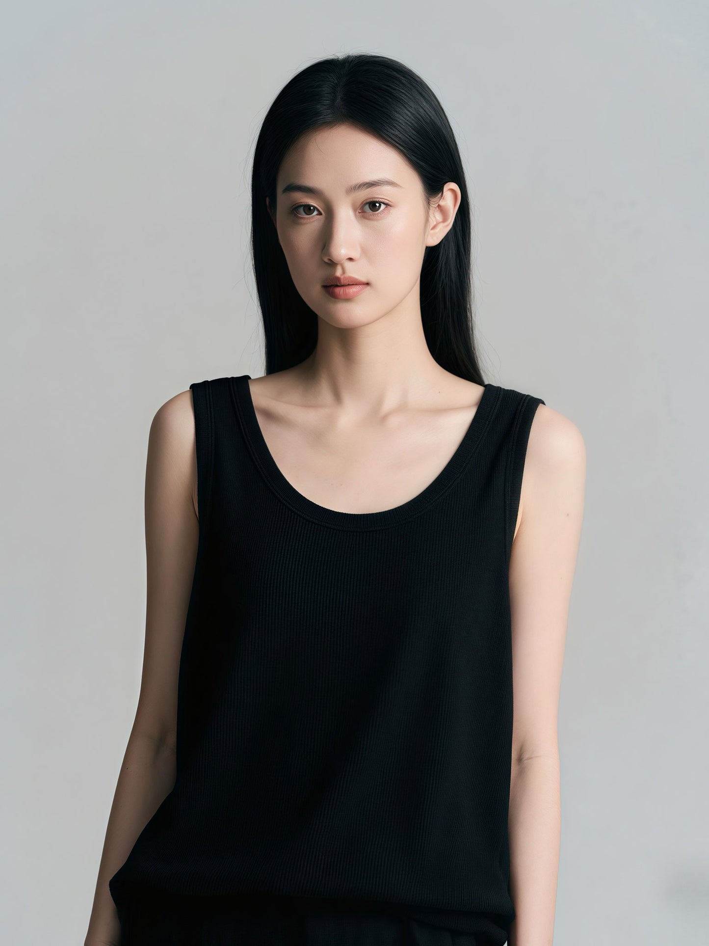 Crewneck Rib Tank Top