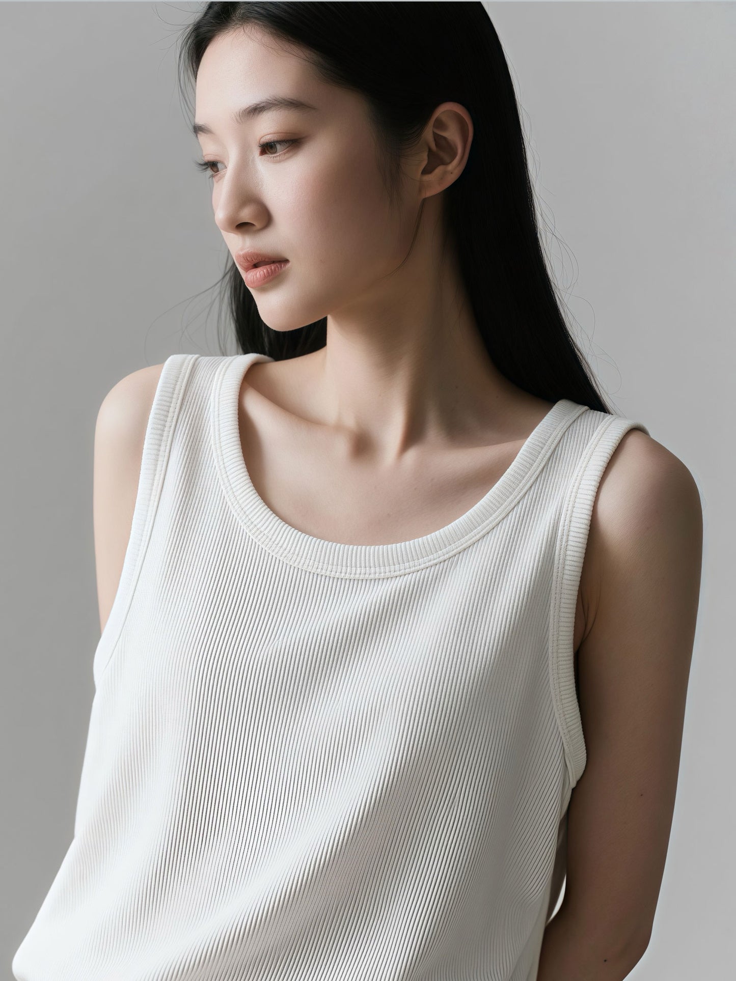 Crewneck Rib Tank Top