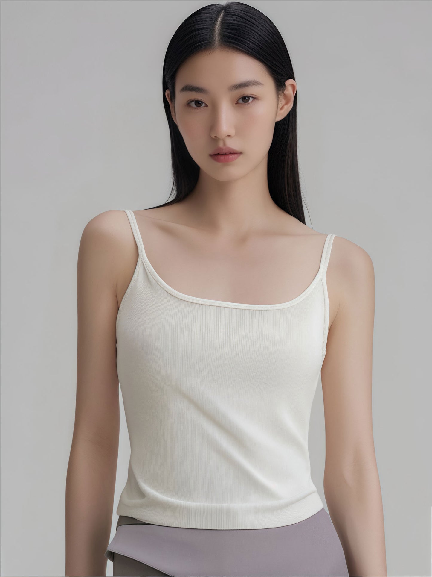 Slim-Fit Fixed Cup Strappy Tank Top