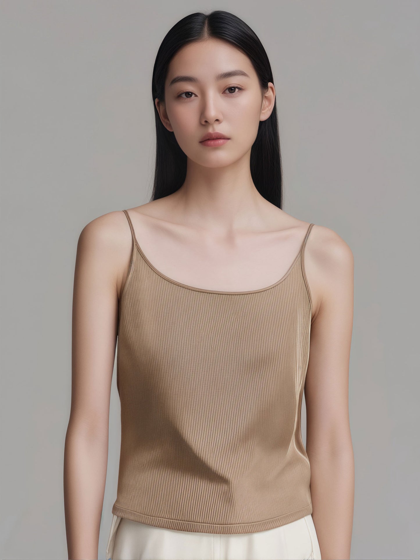 Screw-Stripe Modal Strap Tank Top