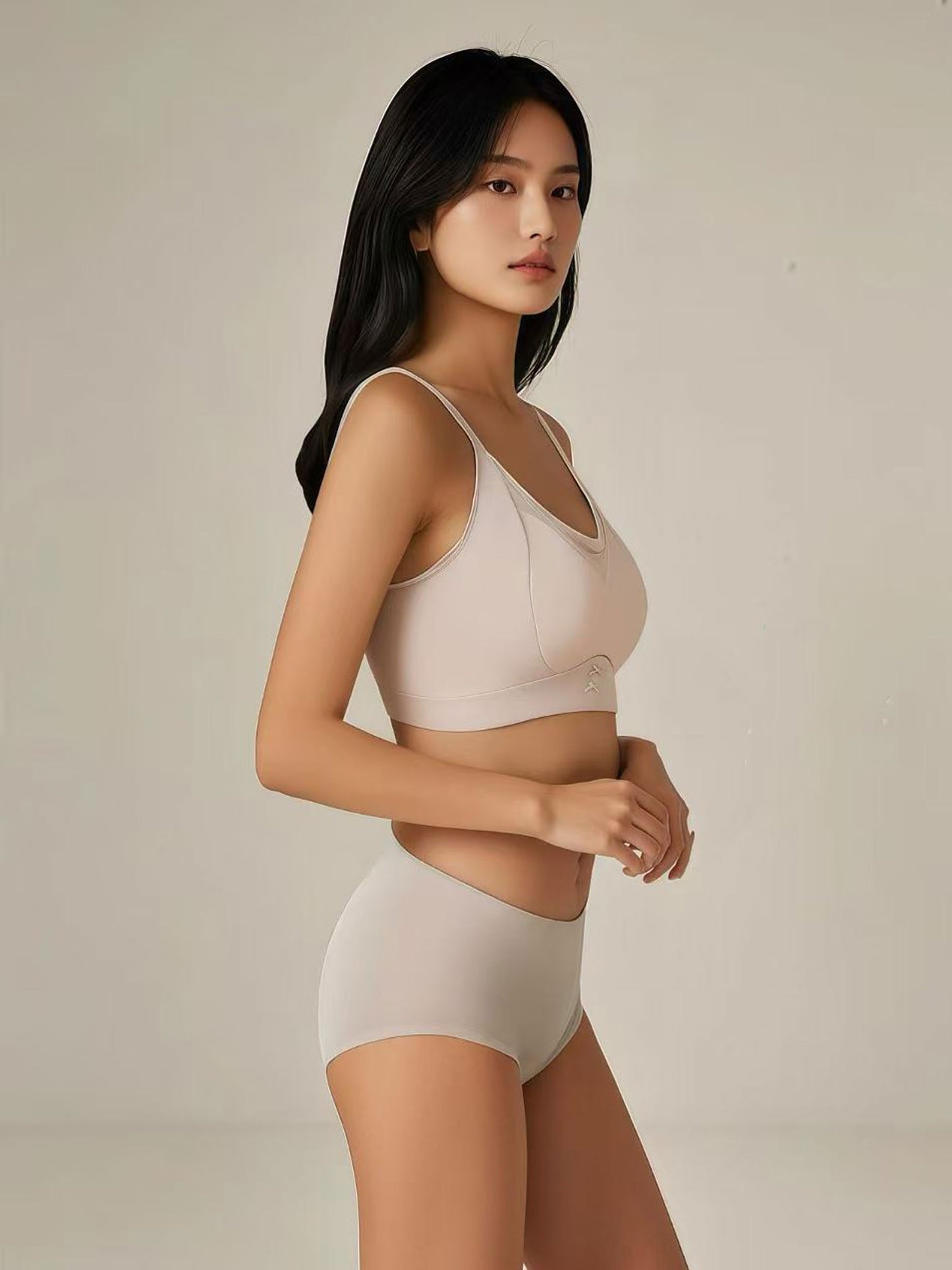 Lace Neckline Push-Up Bra