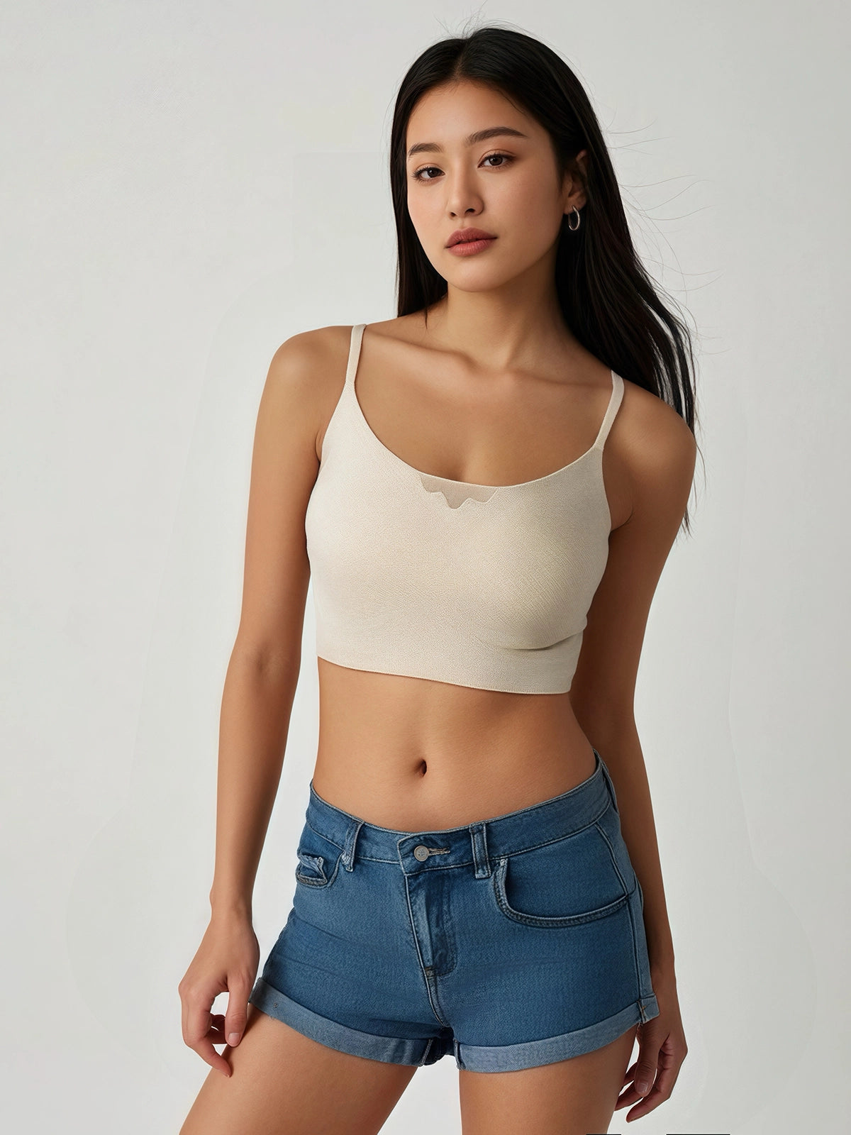 Twilight Glow Silk Seamless Strapless Tube