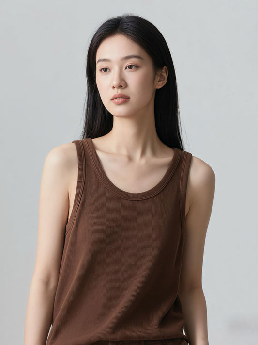 Crewneck Rib Tank Top