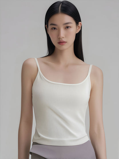 Slim-Fit Fixed Cup Strappy Tank Top